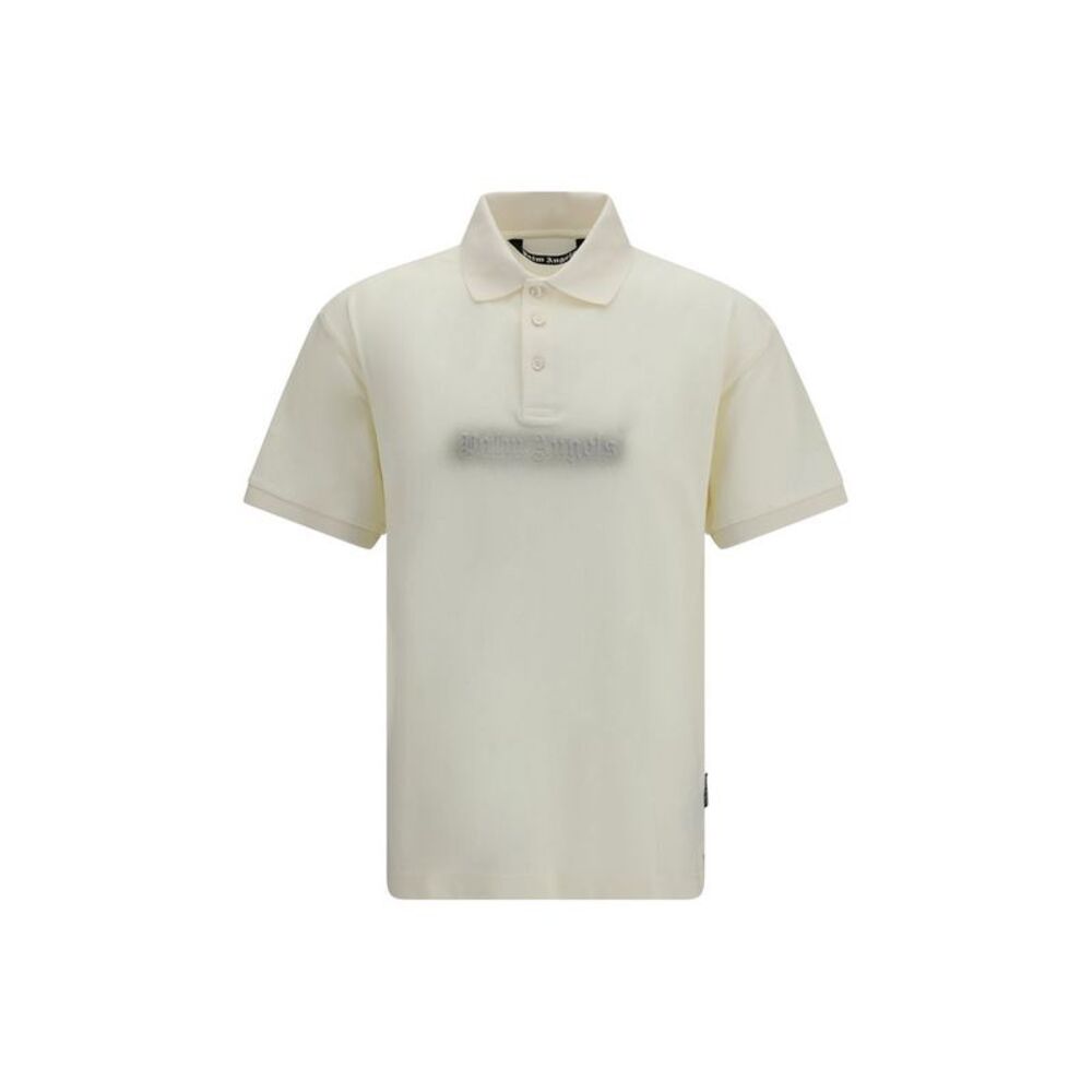 Palm Angels Beige Cotton Polo Men's Shirt